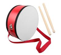 HAMPPLIES Boy Girl's Marching Drum Small Red Hand Held Drums for Boys and Girls Preschool Musical Instruments for School Rhythm Skills