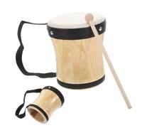 HAMPPLIES Boys and Girls Bongo Drum Percussion Instrument, Black Handheld Musical Drum Toy for Children, Early Education Plaything Suitable for Boys and Girls