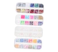 HAMPPLIES Butterfly Nail Sequins 4 Boxes Set Irregular Glitter for Diy Nail Art Manicure Supplies Suitable for Salon and Home Use