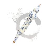 HAMPPLIES Chinese Traditional Cucurbit Flute Porcelain Pattern Hulusi Instrument in B Flat Key for Beginners and Music Lovers with Gift Box