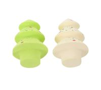 HAMPPLIES Christmas Tree Makeup Sponge with Colorful Glitter Star Ball Design Soft Facial for Wet Dry Foundation Powder Application Festive Cosmetic Applicator Gift for Women