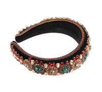 HAMPPLIES Colorful Rhinestone Headband for Women Elegant Baroque Style Hair Accessory for Parties Dances and Special Occasions Chic Hair Decor to Enhance Your Look
