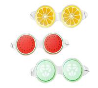 HAMPPLIES Cooling Eye Patches 3 Pcs Ice Masks Fruit Pattern for Headache Relief and Eye Bags for Beauty and Aesthetics