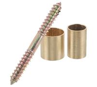 HAMPPLIES Copper Elderly Crutch Joint Elderly Disabled Stick Walking Cane Replacement Parts Copper Ordinary Cane DIY Joint Connector Accessories Walking Stick Replacement Tips Golden