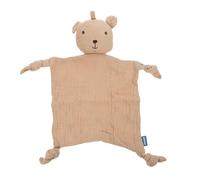 HAMPPLIES Cotton Soothing Towel with Cartoon Bear Doll Applique Comforter for Newborns and Skin Friendly Cotton Shower Gift and Cozy Playtime Companion