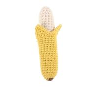 HAMPPLIES Crochet Banana Hand Bell for Newborns Soft Teething for Infants 1-Piece Baby Grasping for Toddler Play