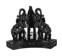 HAMPPLIES Crystal Ball Supporting Base Elephant Resin Stand for Spheres Non Slip Home Office Decorative Ornament Black Resin Artware for Living Display
