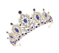 HAMPPLIES Crystal Crown Tiara for Bride Wedding Headband Sparkling Alloy Pageant Crowns Women Birthday Headpiece