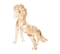 HAMPPLIES Crystal Horse Figurine Realistic Animal Sculpture Tabletop Ornament for Home Office Decor Elegant Keepsake Year Horse Celebration