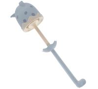 HAMPPLIES Cute Dinosaur Toilet Brush with Soft Dense Bristles and Practical Holder Scratch-resistant Cleaning Accessory for Bathroom Hotel Office Use Blue Cartoon Design