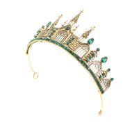 HAMPPLIES Dark-style Crown Headdress Gothic Tiara for Wedding Bridal Prom Cosplay Photo Prop Alloy Queen Style