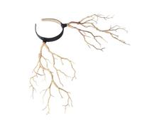 HAMPPLIES Darkly Style Halloween Headband Lightweight Witch Horn Hairwear for Women Party Cosplay Unique Branch Design Comfortable Headdress Accessory