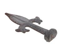 HAMPPLIES Decorative Iron Fence Post Finial Black Pointed Top Fence Iron Head with Secure Fit and Anti-wear Feature Exquisitely Designed for Outdoor Garden