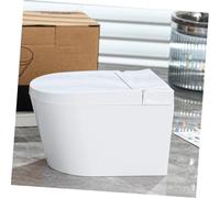 HAMPPLIES Delicate Abs Plastic Toilet-shaped Ashtray with Lid Wall-mounted Adhesive Smokeless Indoor Ash Tray for Bathroom No Drilling Windproof Clamshell Design Easy to Install and Clean