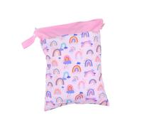 HAMPPLIES Diaper Storage Bag Wet Bag Large Capacity Hanging Pouch for Stroller Dual Zipper Design for Travel