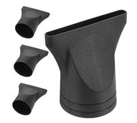 HAMPPLIES Diffuser Attachment Hairdryer Nozzles 4pcs for Hairdryer Black Blow Dryer Attachments with Focused Airflow and Easy Installation Made of Plastic Suitable for 4-4.8cm Nozzle