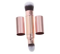 HAMPPLIES Double Ended Makeup Brush Retractable Soft Application Blush Brush with Bristles Don't Shed Plastic and Artificial Fiber Travel Foundation Applicator