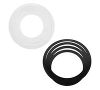 HAMPPLIES Drum Mute Pads with Dampening Rings for Snare and Tom Drums Quick Installation Noise Reduction Accessories Enhanced Tone Control for Practice and Performance Black and White