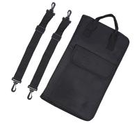 HAMPPLIES Drumstick Storage Bag with Holder for Drum Mallets, Large Capacity Black Gig Bag Fits A4 Drum Sheet, Portable Percussion Stick Case for Musicians and Practice Use