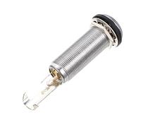 HAMPPLIES Dual Channel Stereo Output Barrel Jack Socket for Electric Guitar and Bass Silver Copper Cylinder Design High Compatibility