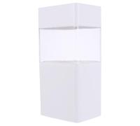 HAMPPLIES Dustproof White Makeup Brush Storage Bucket with Lid, Eyebrow Pencil and Cosmetic Organizer Box for Vanity, Portable Makeup Brush Holder Container