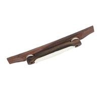 HAMPPLIES Ebony Guitar Bridge with Bone Saddle Adjustable Jazz Guitar Mandolin Part Flat Bottom Rosewood Tailpiece Polished Wood Metal Material