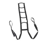 HAMPPLIES Elderly Bed Pull Up Belt with Five Cushioned Hand Grips Portable Wake Up Assist Strap for Upper Body Strength Easy Install Bed Support Ladder for Mobility and Standing Safety
