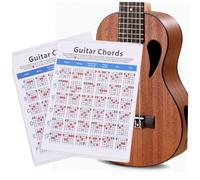 HAMPPLIES Electric Guitar Chord Spectrum Training Guide Copper Plate Paper Guitar Chord Fingering Practice Chart for Students and Teachers S Lightweight Beginner Reference