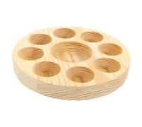 HAMPPLIES Essential Oil Storage Box 9-slot round Tray 13.6cm Diameter Glass Bottle Organizer for Home Aromatherapy and Nail Oil Display