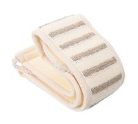 HAMPPLIES Exfoliating Back Towel Prevents Oil Clogs for Shower Long Body Scrubber Strap with Skin-friendly Flax Material and Toweling Fabric for Bath and Shower Use