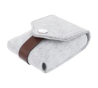 HAMPPLIES Felt Lipstick Storage Bag Mirror for Travel Mini Makeup Pouch for Lipstick Holding