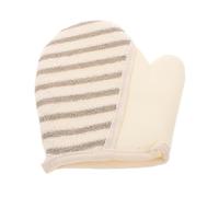 HAMPPLIES Flax Shower Mitt Double-sided Exfoliating Glove for Body Spa Bath Scrubber for Legs Arms Chest Unclogs Pores and Removes Dead Skin for Deep Cleansing