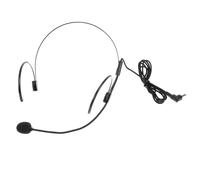HAMPPLIES Flexible Wired Headset Microphone with Comfortable Two-ear Hanging Design and Abs Material for Live Performances and Outdoor Activities, for Tv Presenters and Actors