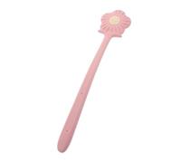 HAMPPLIES Flower-Shaped Silicone Massage Hammer for Targeted Acupoint Therapy Ergonomic Curved Manual Scraping Massager Stick for Shoulder Neck Back Muscle Relaxation Body Wellness Tool
