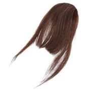HAMPPLIES Fluffy Clip In Hair Bangs Natural Front Fringe Hair Extension for Women with Side Temples Lightweight Air Bangs for Festival Parties Stage Performances and Daily Wear