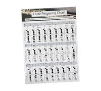 HAMPPLIES Flute Chord Learning Guide Chart for Beginners, Practice Aid on Coated Paper, Portable Flute Fingering Diagram for Effective Music Training and Study