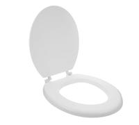 HAMPPLIES Foam Cushion Toilet Seat Raised Elongated Soft Foam Bathroom Seat Classic Vintage Style Comfortable Support for Home Bathroom Use White O U Shape