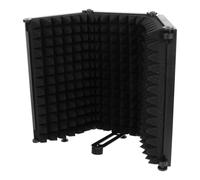 HAMPPLIES Foldable Microphone Windproof Shield Sound Absorber Panel Black Acoustic Isolation Cover for Vocal Recording Podcast Studio Music Accessories