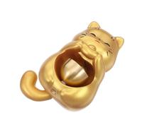 HAMPPLIES Fortune Cat Magnetic Doorbell Chime Gold Brass Wind Bell Ornament for Entryway Retro Household Pendant with Soothing Tones Symbolic Wealth Cat Wind Chime for Business Prosperity