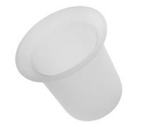 HAMPPLIES Frosted Glass Toilet Brush Cup Holder Antislip Design for Bathroom Organization Space-saving Storage for Toilet Cleaning Essentials