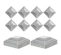 HAMPPLIES Galvanized Square Post Caps for 6X6 Inch Fence Posts Outdoor Guardrail Covers