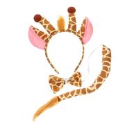 HAMPPLIES Giraffe Costume Set for Portable Lightweight Headband Tail Bow Tie Cosplay Party Accessory for Birthday Halloween Festival Celebrations