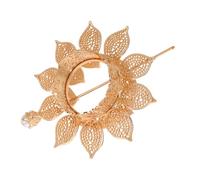 HAMPPLIES Golden Lotus Hair Fork Clip Metal Chinese Hanfu Hairpin Flower Hair Stick Accessories for Women Brides Cultural Festivals Traditional Oriental Style