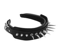 HAMPPLIES Gothic Headband Studded Rivets for Steampunk and Punk Styles Women's Hair Accessory for Festival Party Everyday Wear Wide Design Hollow Details