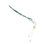 HAMPPLIES Green Pendant Tassel Hairpin Chinese Style Hair Accessory for Women Hanfu and Bridal Wear with Flowing Flower Tassels Fusion of Modern and Ancient Design