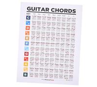 HAMPPLIES Guitar Chord Practice Chart for Beginners Music Theory Learning Poster Durable Design for Easy Tracking Guitar Guide for Novice Players to Learn Chords Effectively