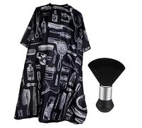 HAMPPLIES Haircut Shawl Barber Cape Printed Hairdressing Cape Salon Neck Duster for Men Adults Stylist Use in Barbering