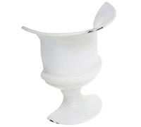 HAMPPLIES Half Vase Prop Fake Artistry White Iron Rustic Charm Vintage Aesthetic Style Designed for DIY Oil Painting Decor Enthusiasts Graffiti Oil Painting Decoration