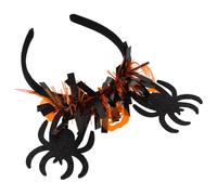 HAMPPLIES Halloween Headband with Spider and Pumpkin Design Comfortable Cloth and Material Vibrant Colors for Costume Parties and Spooky Celebrations Unisex Fit for Various Head
