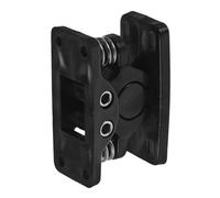 HAMPPLIES Heavy Duty Push to Open Door Catch with Black Plastic Cover, Metal Spring Gate Latch Keeper for Kitchen Cabinets, Bedroom Closets, and Sliding Doors Secure Lock